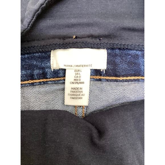 H & M tappered slim high maternity jeans large blue - Picture 3 of 3